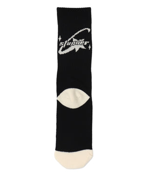 バックデザイン底パイルクルーソックス(23-25cm)