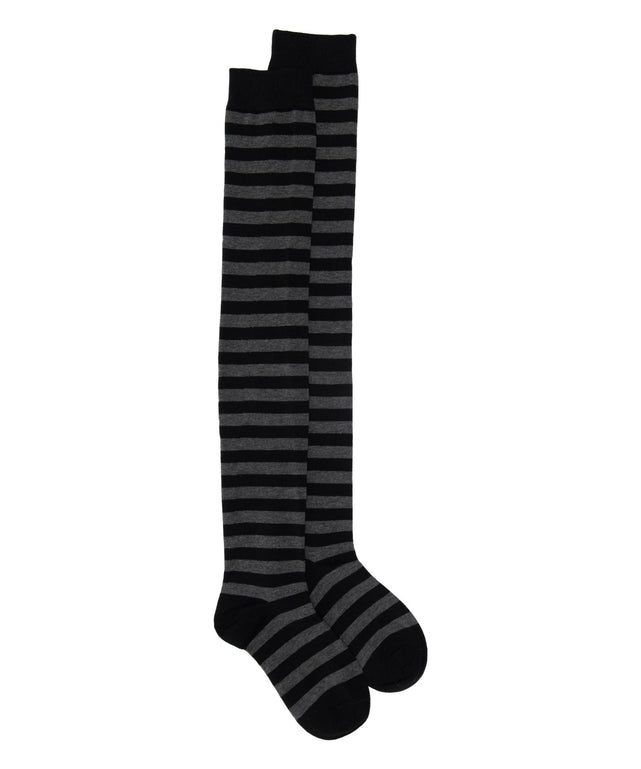 ボーダー柄ニーハイソックス(23-25cm)