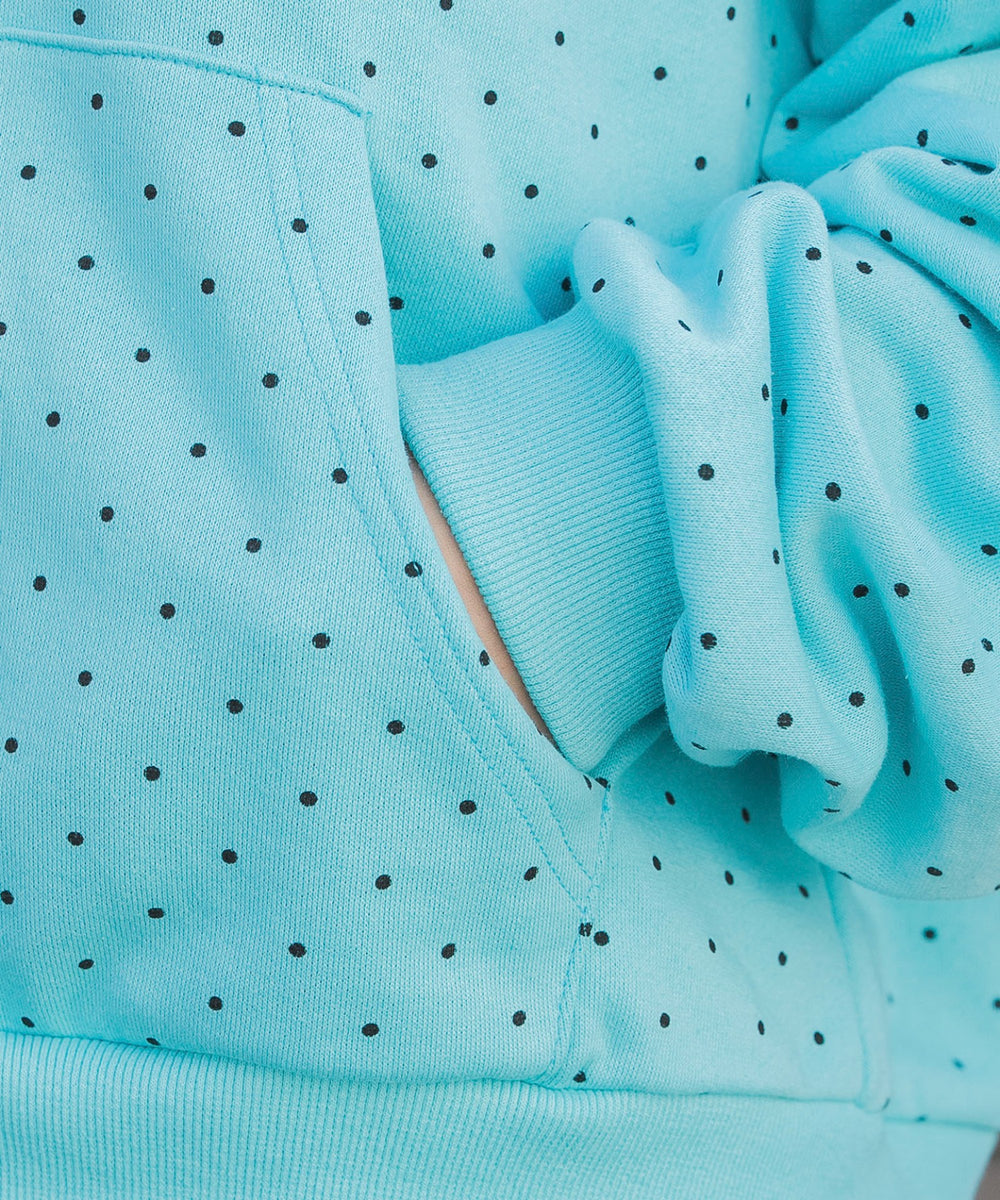 フェイクファーフードグラフィックZIPパーカー