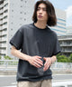 フェイクレイヤードボーダーT（SS）/ブラックボーダー モデル：182cm L着用