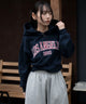 グラフィックショートプルパーカー/ネイビー　モデル：159cm F着用