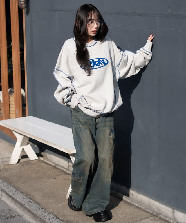 杢グレー　モデル：159cm L着用