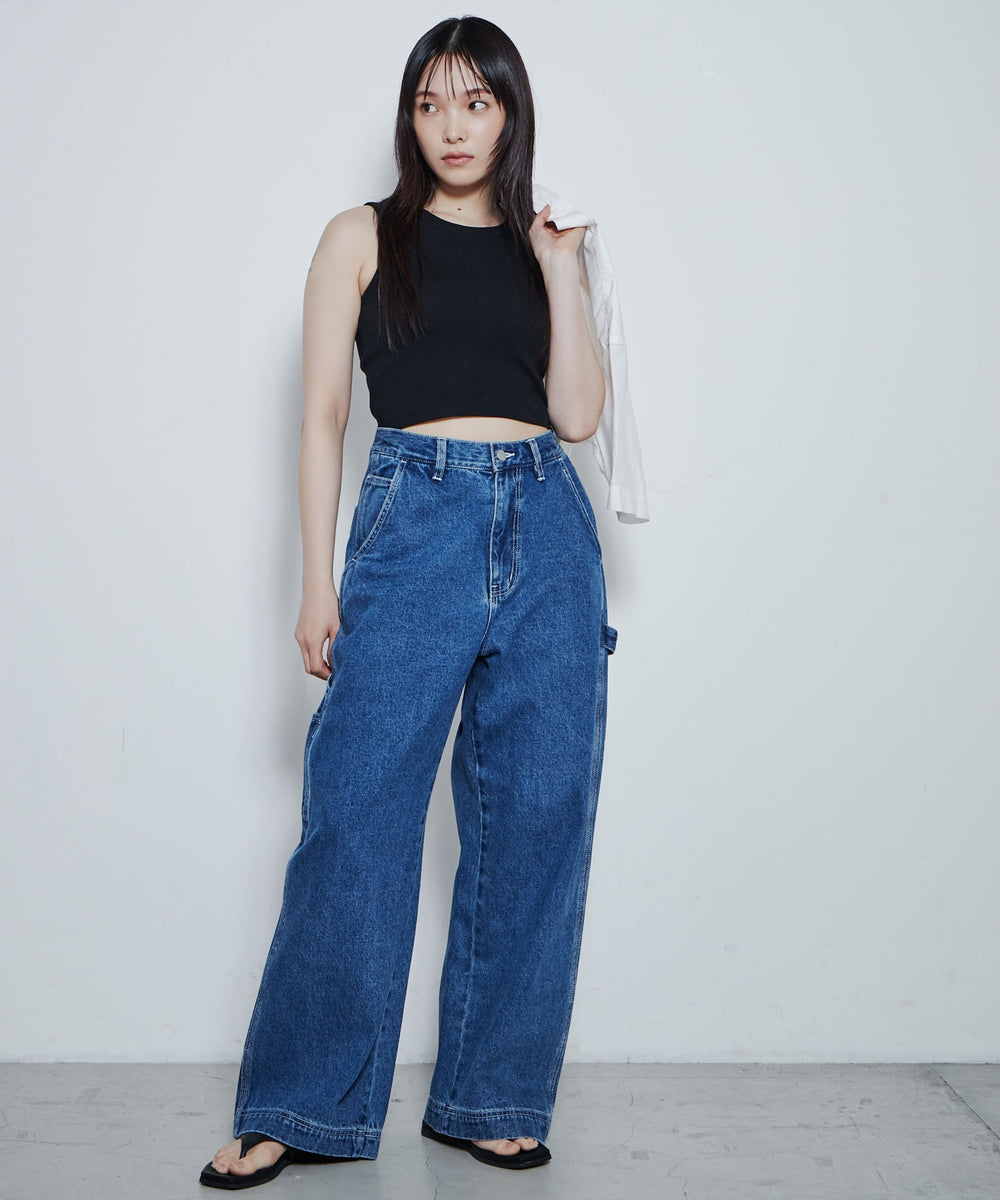 デニム中濃色 モデル：167cm M着用
