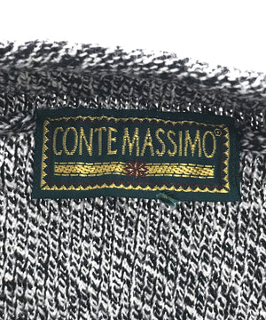 CONTE MASSIMO Vネック 総柄ニット