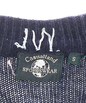 Casualland SPORTSWEAR 総柄カーディガン
