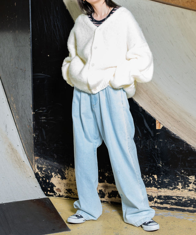 デニム淡色　モデル:154cm L着用