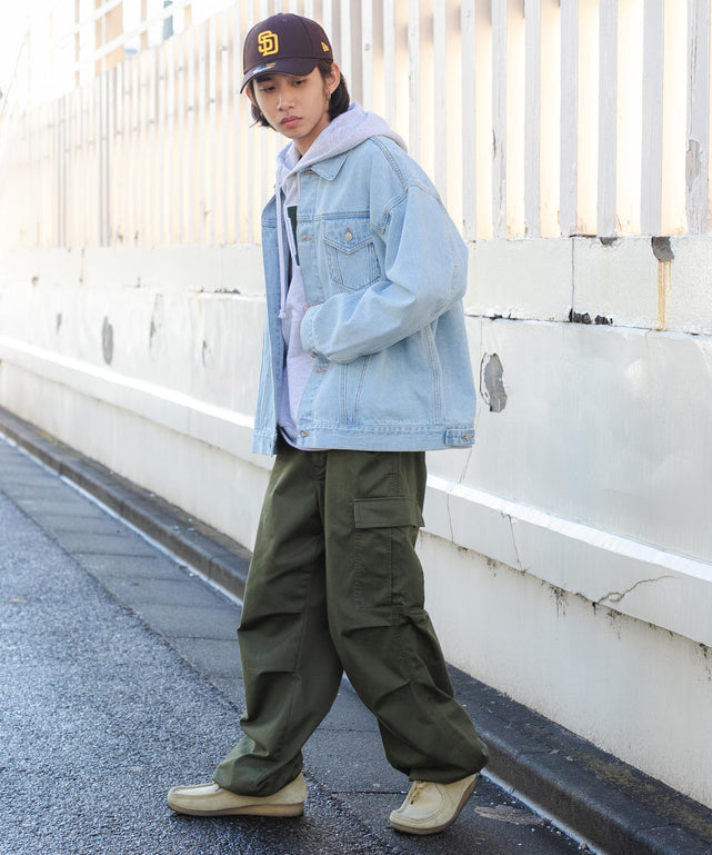 デニム淡色 モデル：175cm L着用