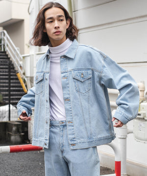 デニム淡色 モデル：174cm L着用